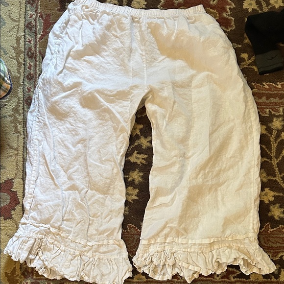 bryn Walker Pants - Bryn Walker white pillowcase ruffle pants XXL